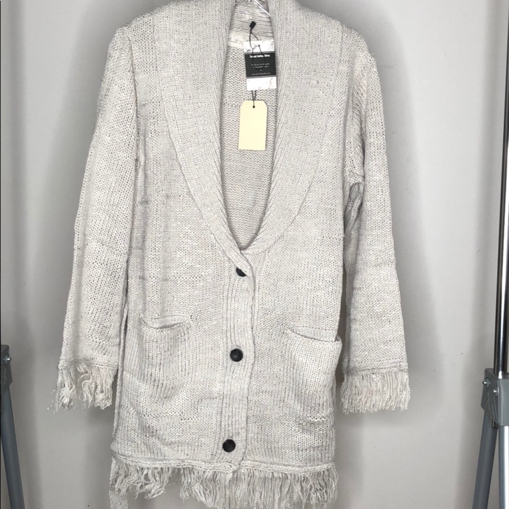 Grey fringe sweater - Picture 1 of 8